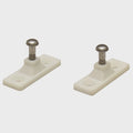 Marine Boat Bimini Deck Mount Hinges - 2 1/2 X 7/8 Inch White (pair)