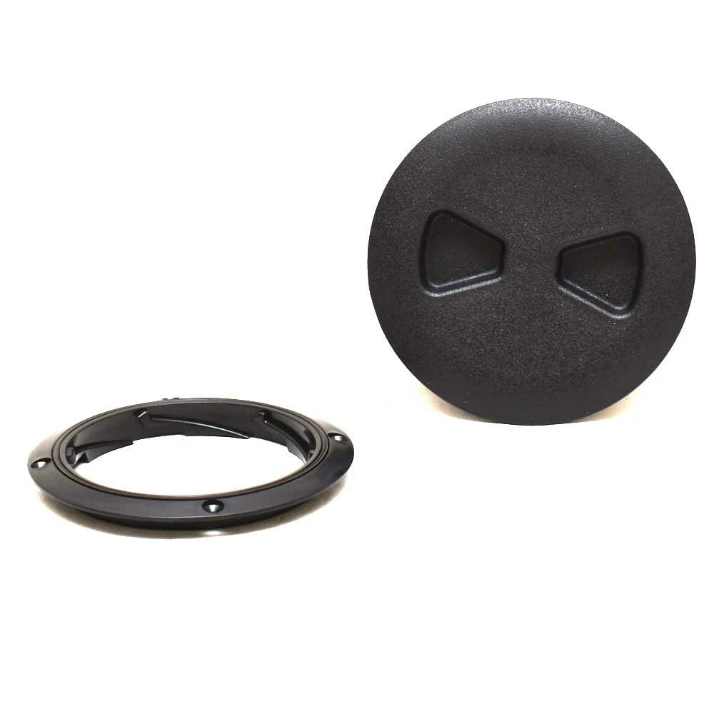 T-H Marine Boat Low Profile Deck Plate DPSLP-4-1 - Black 4 Inch