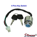 STONEDER 4 Wire on Off Kill Ignition Key Switch for Scooter Moped ATV Quad Kart