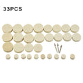 33pcs Buffing Wheel Kit Polishing Wheel Wool Wheels Rotary-Tool Accessory 3mm
