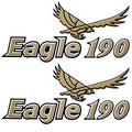 G3 Boat Decals 73404535 - 190 Eagle Metallic Gold White Black (pair)