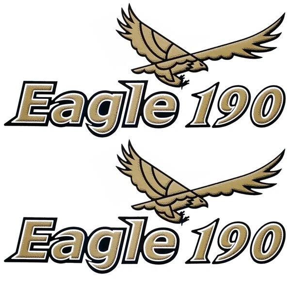 G3 Boat Decals 73404535 - 190 Eagle Metallic Gold White Black (pair)