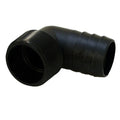 Cobalt Boat 90 Degree Elbow Connector 511126 - 1 1/2 Inch Black Plastic