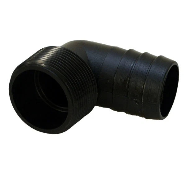 Cobalt Boat 90 Degree Elbow Connector 511126 - 1 1/2 Inch Black Plastic