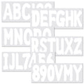 Custom Boat Registration Numbers Letters Decals 4 Sets of A-Z & 0-9 White