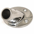 Boat Handrail Base Fitting - 7/8 Inch 45 Degree Angle Round SS
