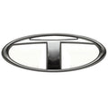 Tahoe Boat Raised T Emblem Decal - Gray Plastic Sticker