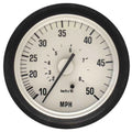 OMC Boat Speedometer Gauge 175609 - 3 1/4 Inch Black - White 50 MPH
