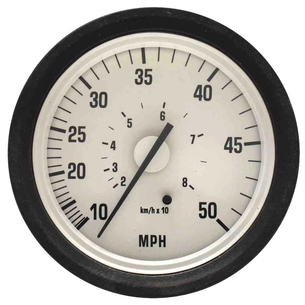 OMC Boat Speedometer Gauge 175609 - 3 1/4 Inch Black - White 50 MPH