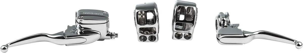 HARDDRIVE Handlebar Control Kit with Chrome Finish for Harley Davidson 2021-2022
