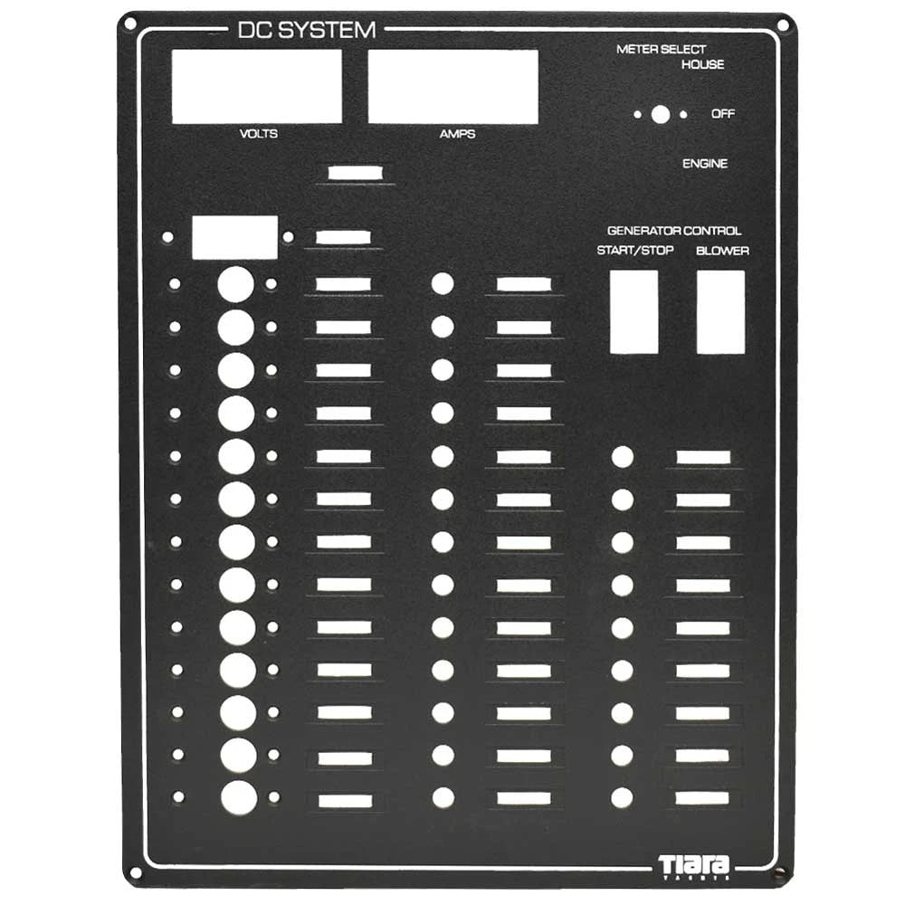 Tiara Boat Blank Breaker Panel 3304190 - DC System 15 1/2 Inch Black