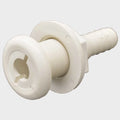 Boat Livewell Thru Hull Fitting - 1 Inch White Plastic