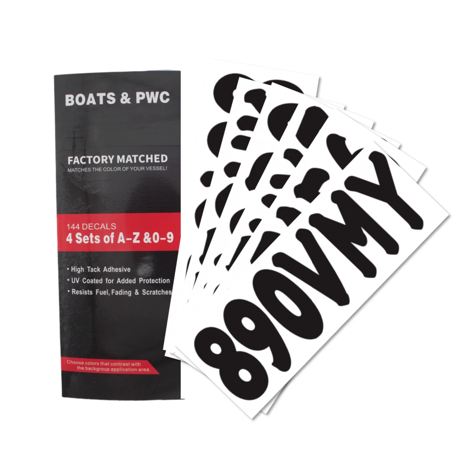 Boat Hull Identification Registration Kit 4 Sets of A-Z & 0-9 Fit Marine Vehicle