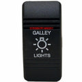 Carling Boat Rocker Switch Cover - Galley Lights Black Actuator
