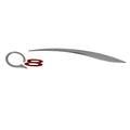Tracker Boat Raised Decal 162251 - Q8 Silver - Red Sticker (port)