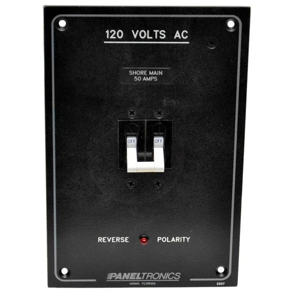 Paneltronics Boat Shore Power Breaker Panel 2307 - 120 Volt 50 Amp