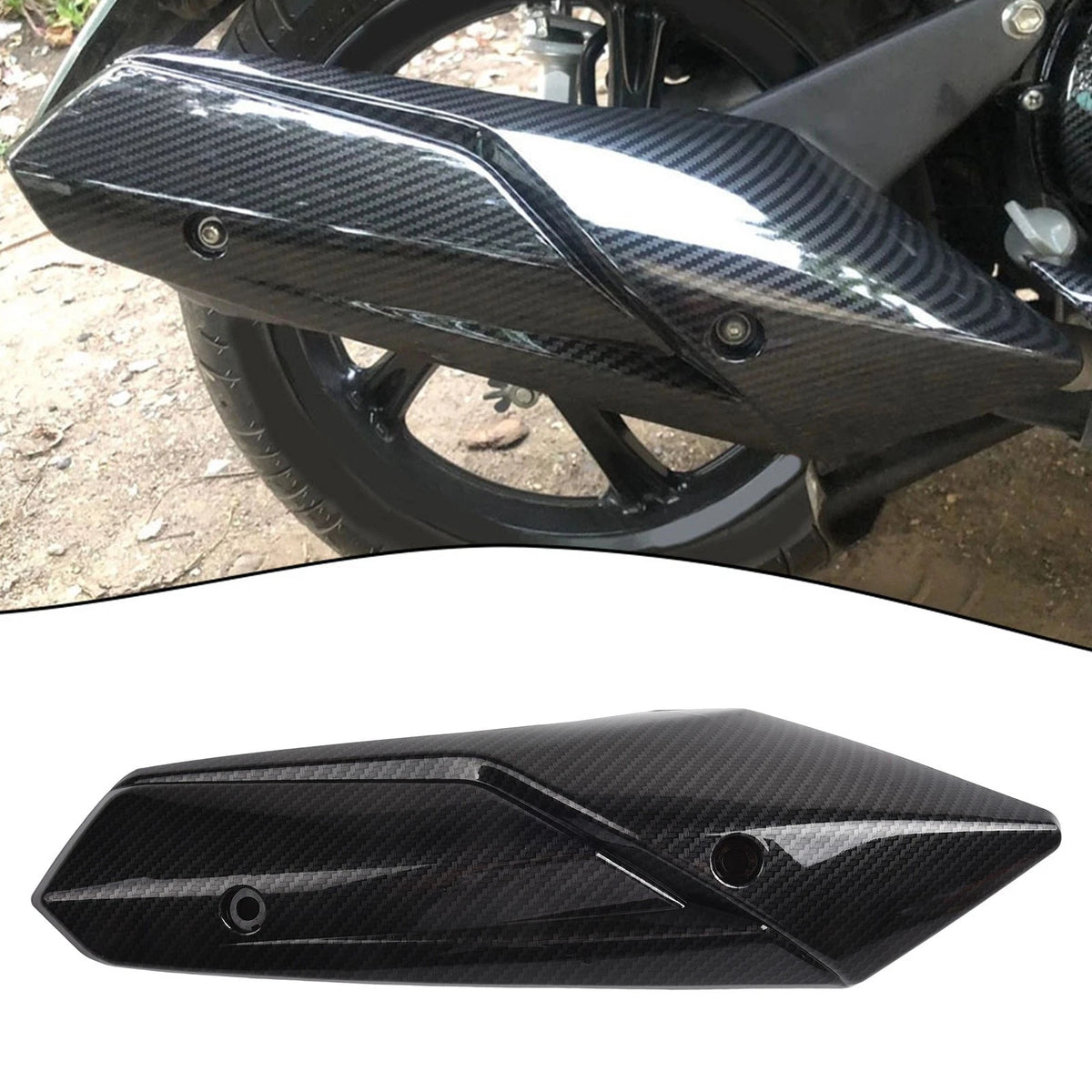 For MIO i125 Motorcycle Muffler Protection with ABS Heat Shield Cover