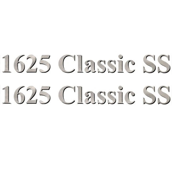 Lund Boat Model Decals 1986366 - 1625 Classic Silver Stickers (pair)