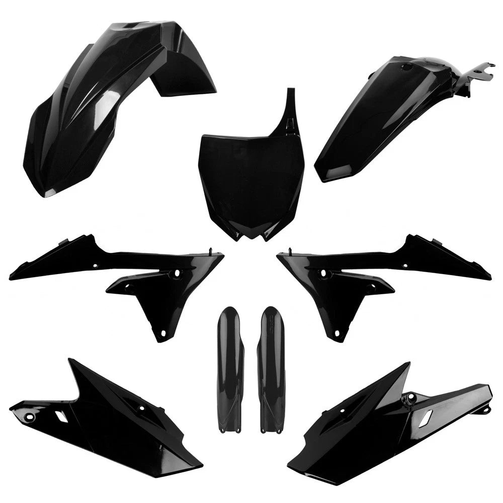 POLISPORT PLASTIC KIT + FORK GUARDS YAMAHA YZ250F 14-18, YZ450F 14-17, BLACK