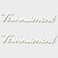 Tracker Boat Decals 58895 - Tournament White Silver 14 1/2 Inch (pair)