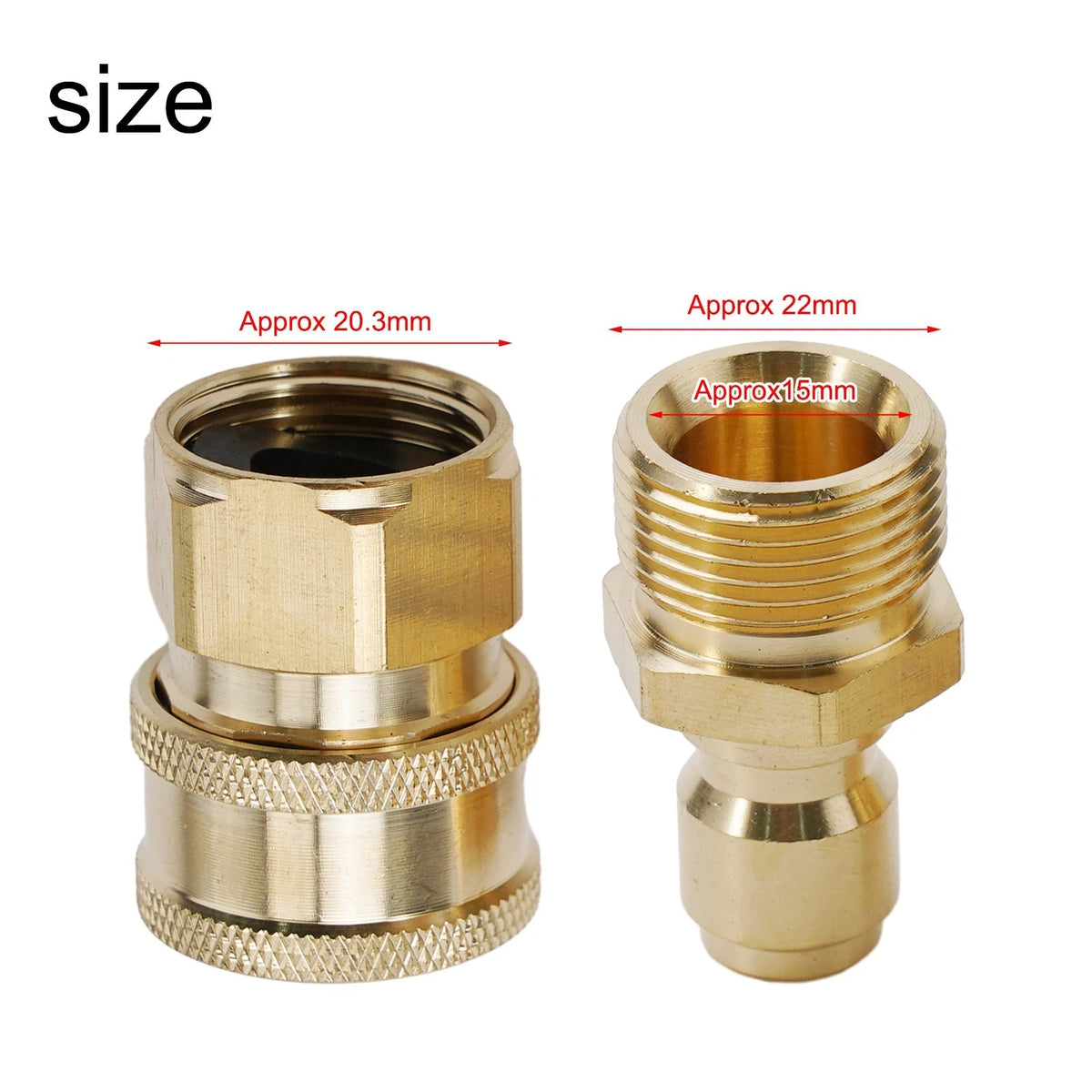 Spout Kit Quick Connect 3/8 M22 Brass Fittings for High Pressure Washer
