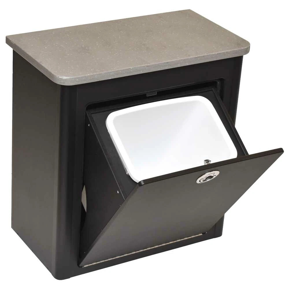 Barletta Pontoon Boat Table Top 110375 - with Trash Can Faux Granite