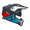 Nitro Helmet MX780 Adventure Gloss Grey/Light Blue/White/Red