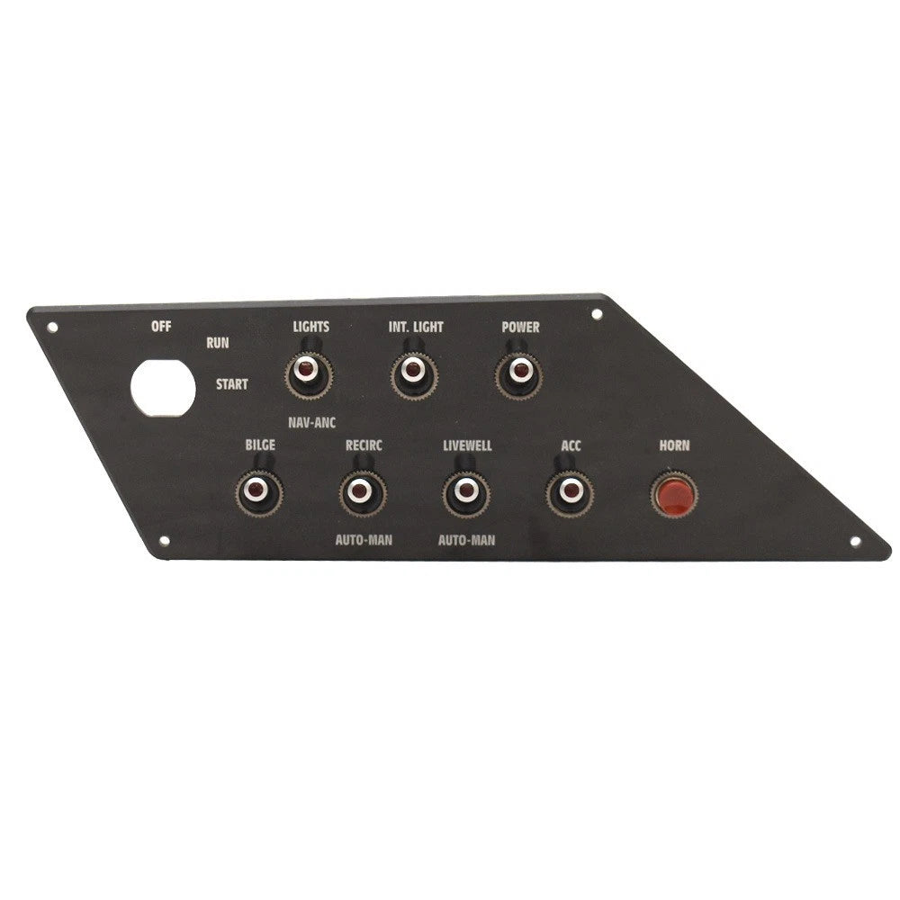 Lowe Boat Toggle Switch Panel 2401431 - Black Acrylic