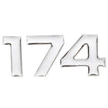 Stumpnocker Boat Raised Decal U3724001 - 174 Sport Skiff CC 2 3/4 Inch