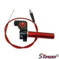 STONEDER 1/4 Turn Aluminum Twsit Handle Throttle + Cable for 50cc-160cc Pit Bike