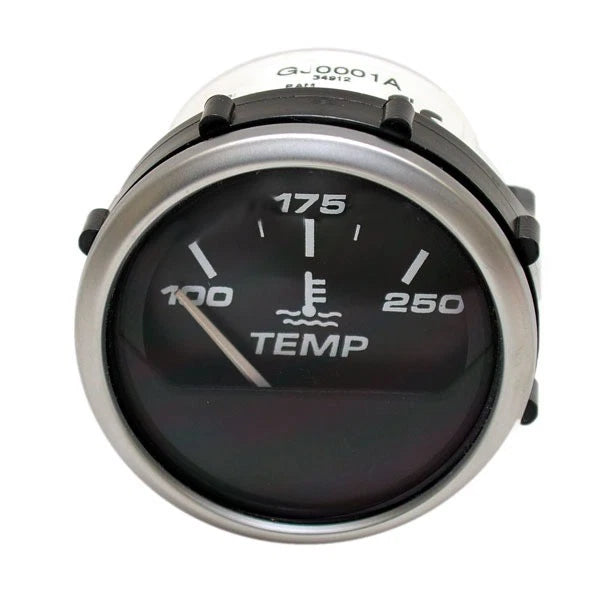 Faria Boat Temperature Gauge GJ0001A - 2 Inch Metallic Silver Black