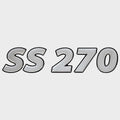 Lowe Boat Raised Decal 2258094 - SS270 Silver Black 9 1/4 X 2 1/8 Inch