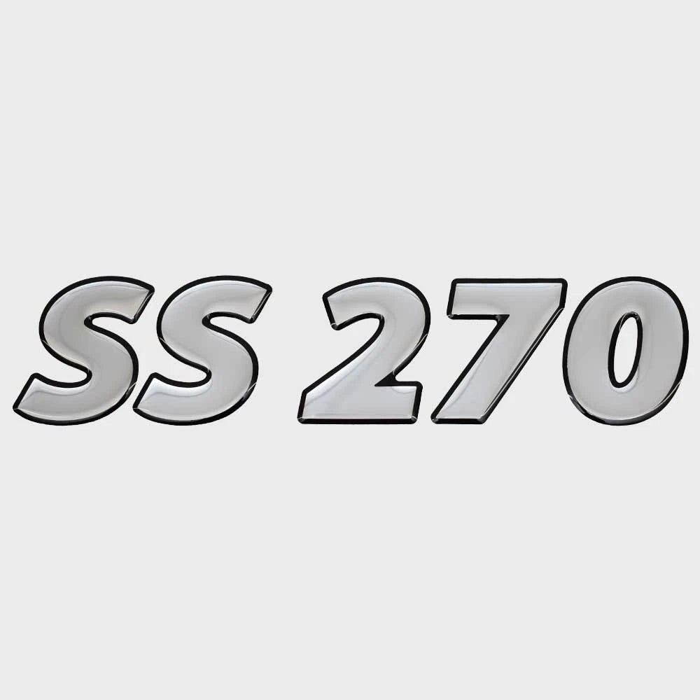 Lowe Boat Raised Decal 2258094 - SS270 Silver Black 9 1/4 X 2 1/8 Inch