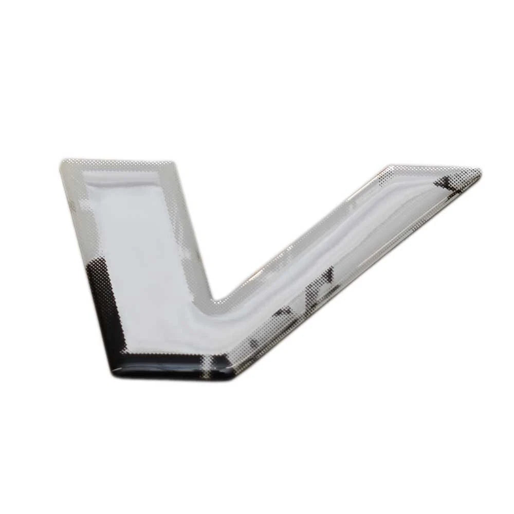 Moomba Boat Raised Decal 111169 - 3 X 1 3/4 Inch Silver Black White