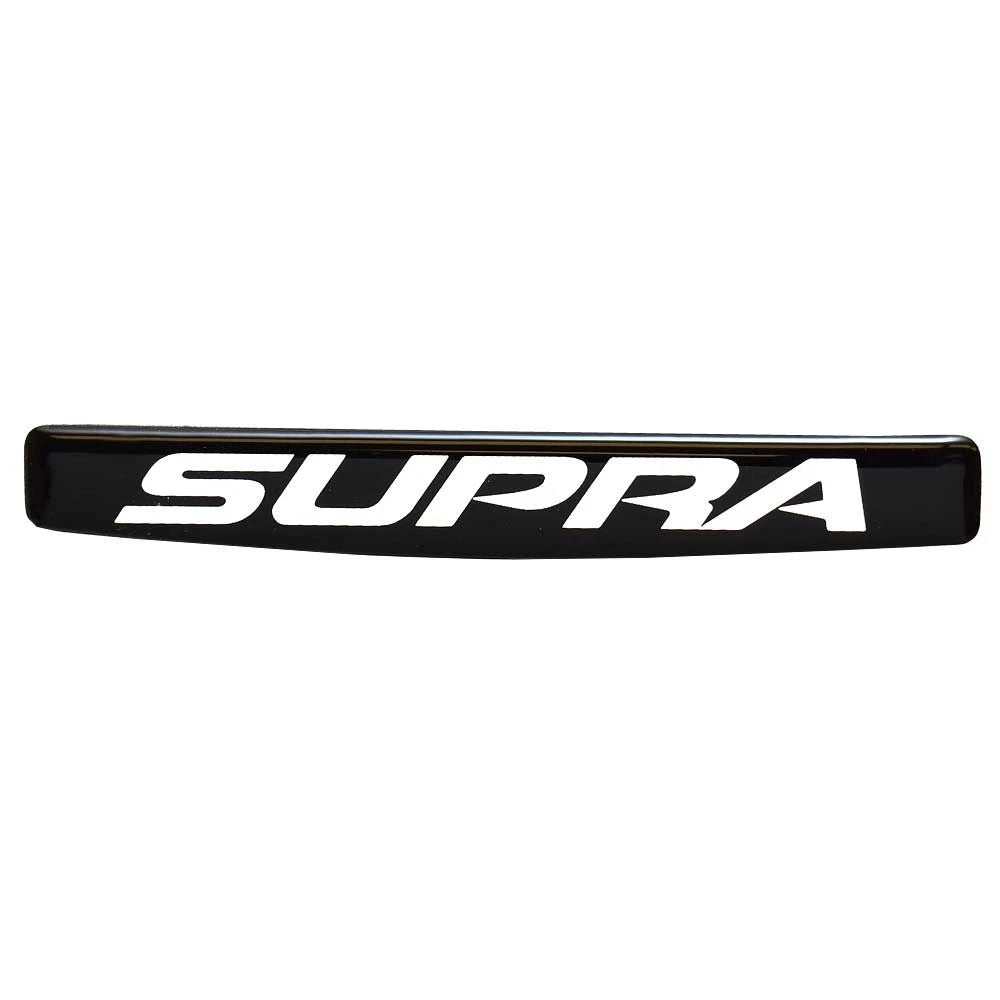 Supra Boat Raised Logo Decal 110165 - Black Silver Sticker