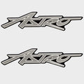 Astro Boat Emblem Decal - Black - White - Gray Sticker (pair)