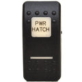 Carling Boat Rocker Switch Actuator Cover - Black PWR HATCH
