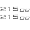 Tracker Boat Raised Decal Stickers - 215 OB Silver (pair)