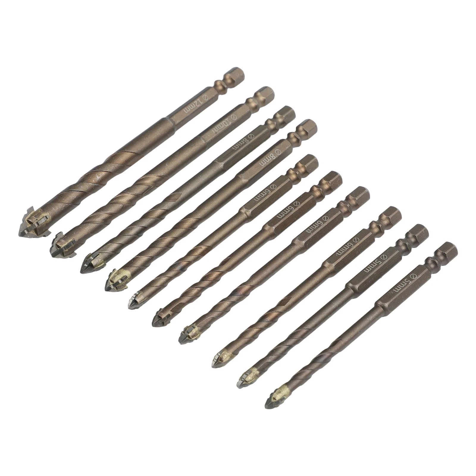10 Eccentric Drill Bits with 4 Flute Design for Drilling for Wood Metal