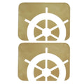 Thompson Boat Decals - 6 1/2 X 5 Inch Metallic Gold (pair)