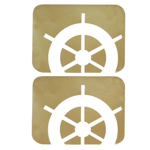 Thompson Boat Decals - 6 1/2 X 5 Inch Metallic Gold (pair)