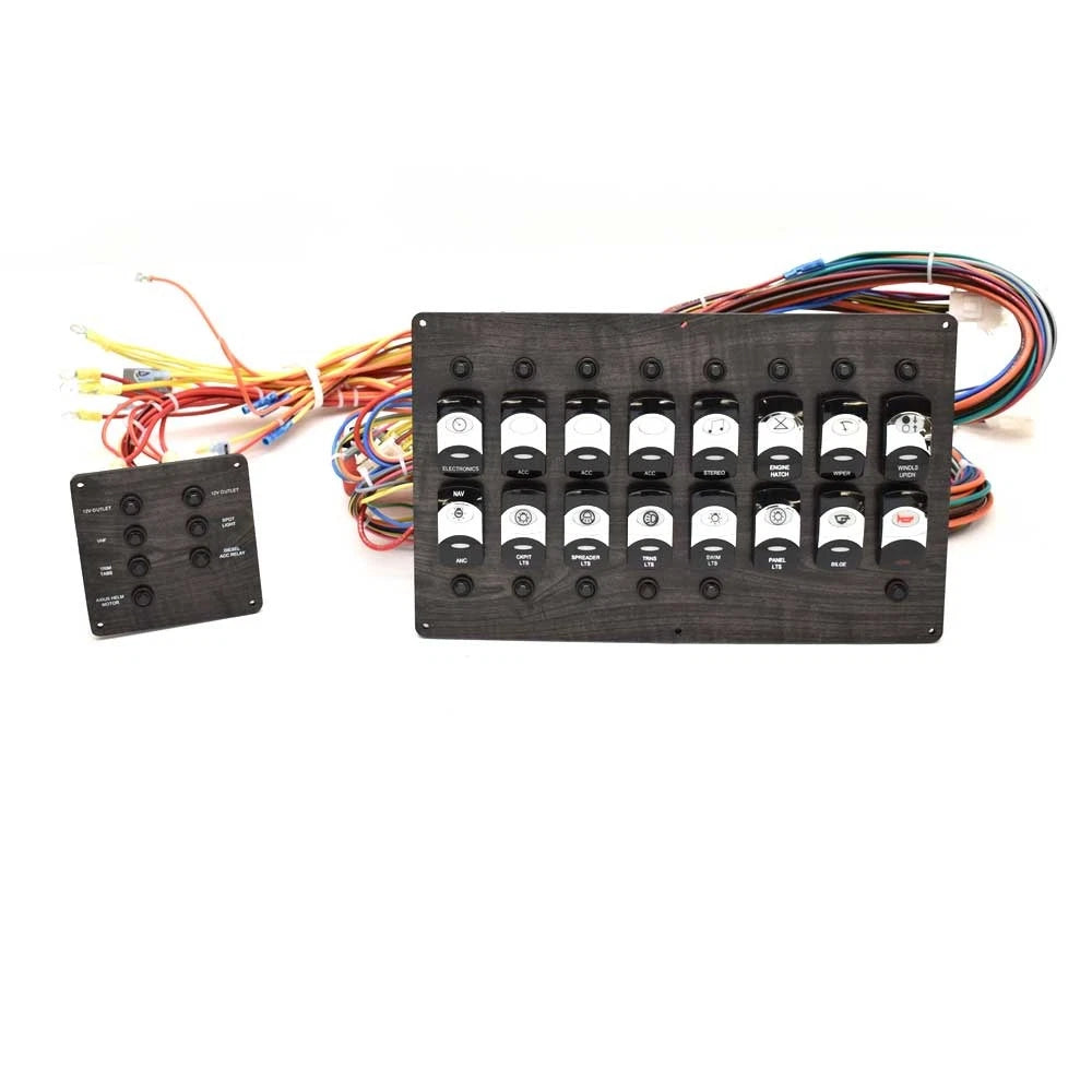 Rinker Boat Switch Panel Set 14491 - 310 DTS Gray Woodgrain