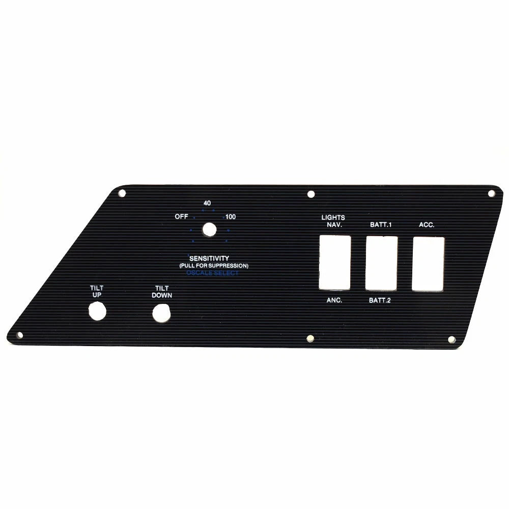 Bass CAT Boat Blank Switch Panel - Striped 13 1/8 X 4 3/8 Inch