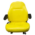 Yellow Premium High-Back Seat Ideal for ZTRs Forklifts Utility Tractors