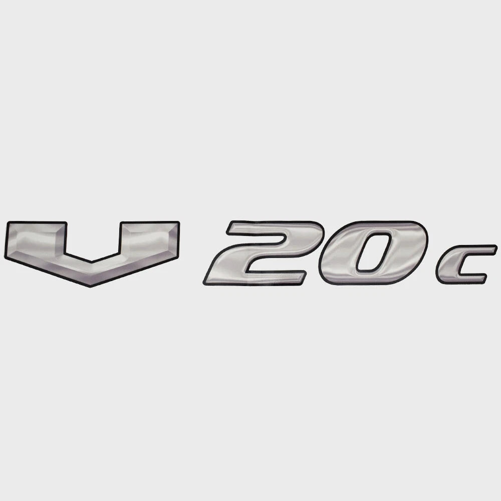 SunCatcher Boat Model Decal Sticker 73405324 - V20C Silver Black