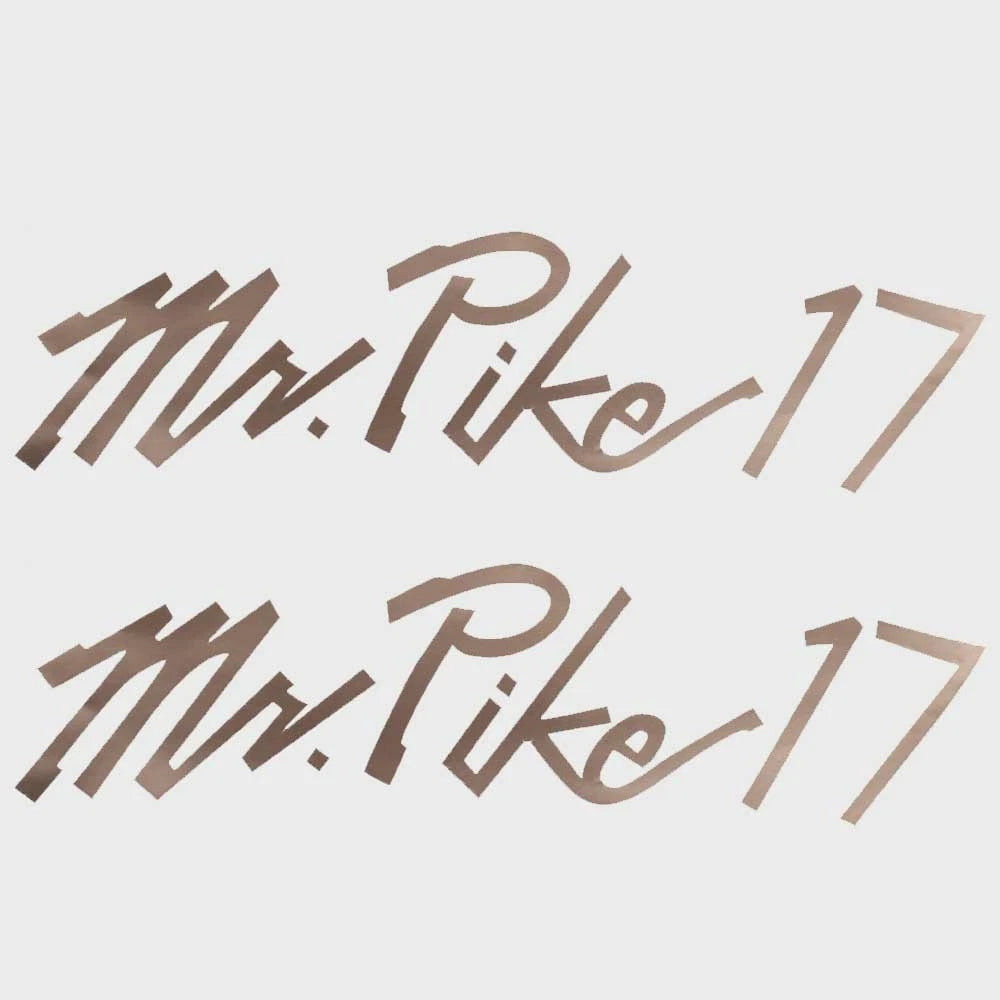 Lund Boat MR Pike 17 Decal Stickers - Metallic Gold (pair)