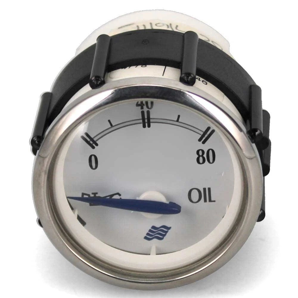 Faria Boat Oil Pressure Gauge GP7964A - 2 Inch Silver White