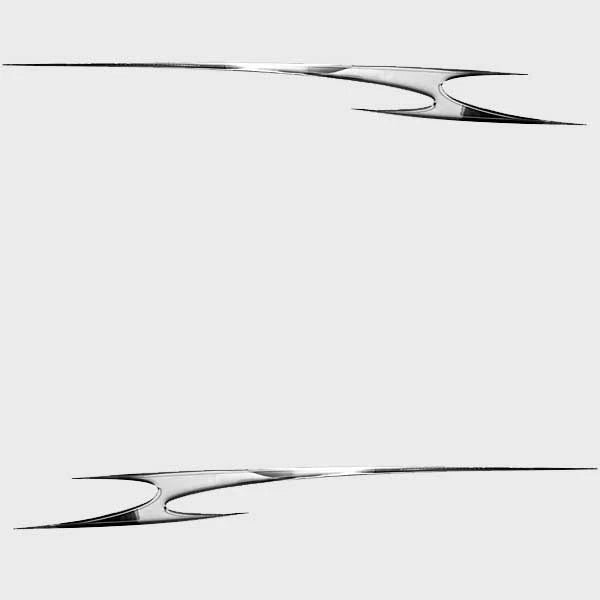 Larson Boat Raised Decals 0573171 - SEI Silver Stickers (set of 2)