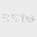 Montego Bay Pontoon Boat Raised Decal 342-0512 - 8516 Silver 7 Inch