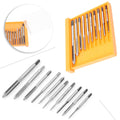HSS Metric Right Hand Screw Thread Taper Shank Drill Min Tap Set M1-M3.5 10PCS